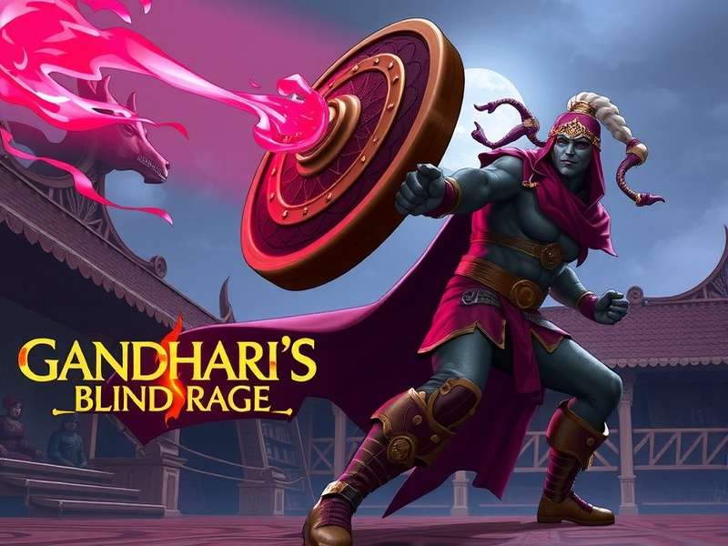 Gandhari Unleashing Her Fury in Epic Battle Gandhari S Blind Rage Game Art